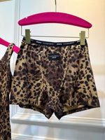 Leopard-print matching set-1