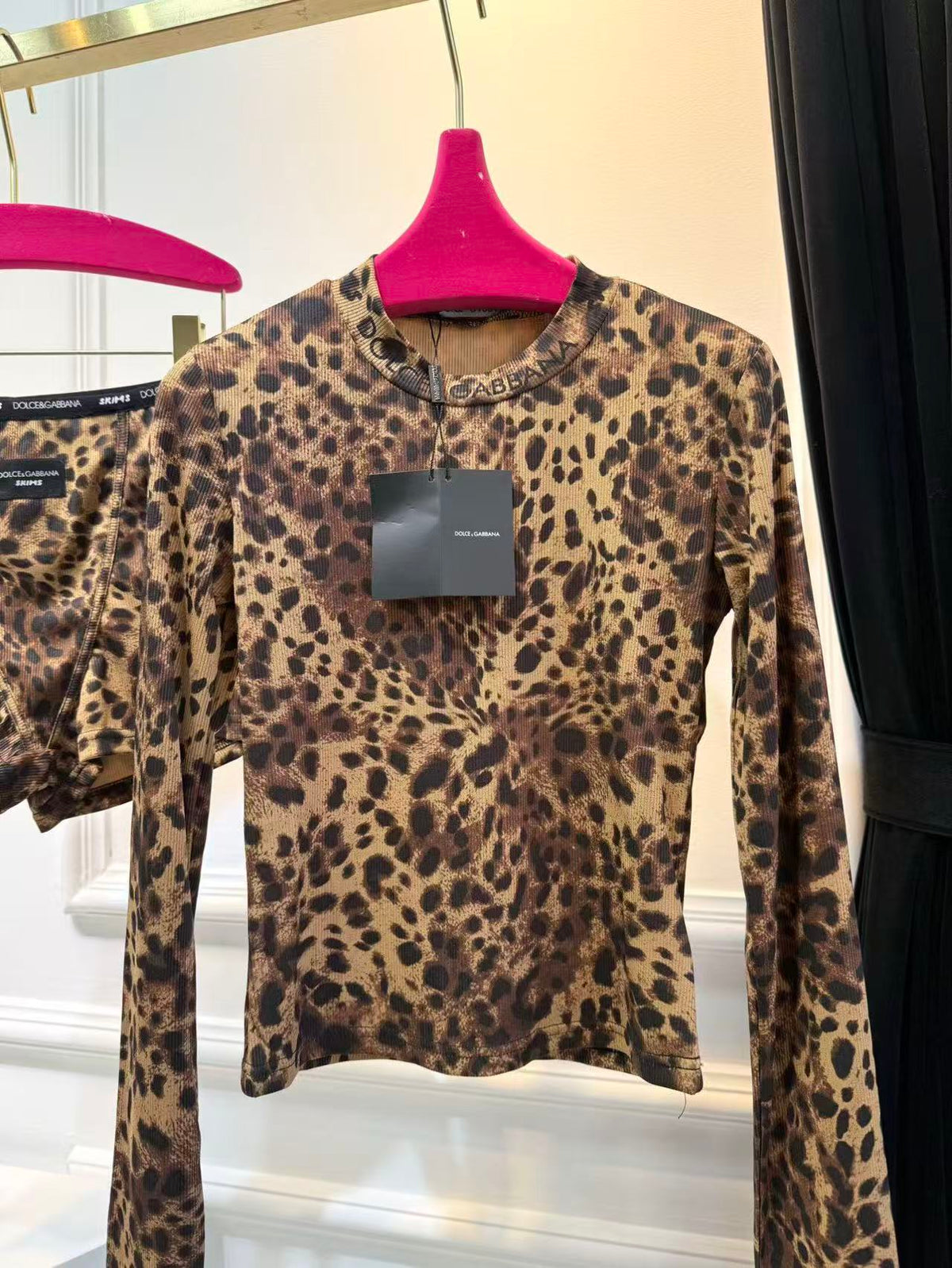 Leopard-print matching set-3