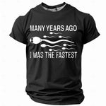 Men's Funny Slang T shirt Short Sleeve T shirt